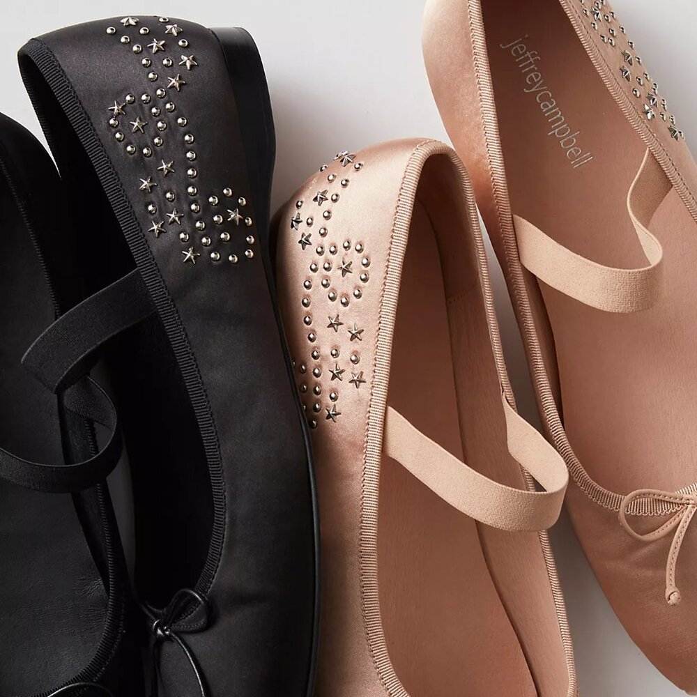 Jeffrey Campbell x FP x UL Stars Align Ballet Flats NWOB Black Size 9.5